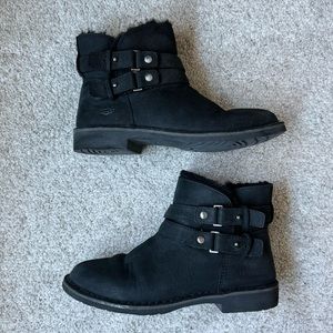 Ugg Fashion Black Booties